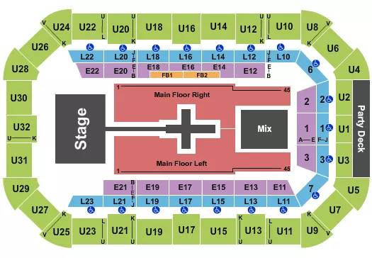 seating chart for Dow Arena At Dow Event Center - TobyMac - eventticketscenter.com