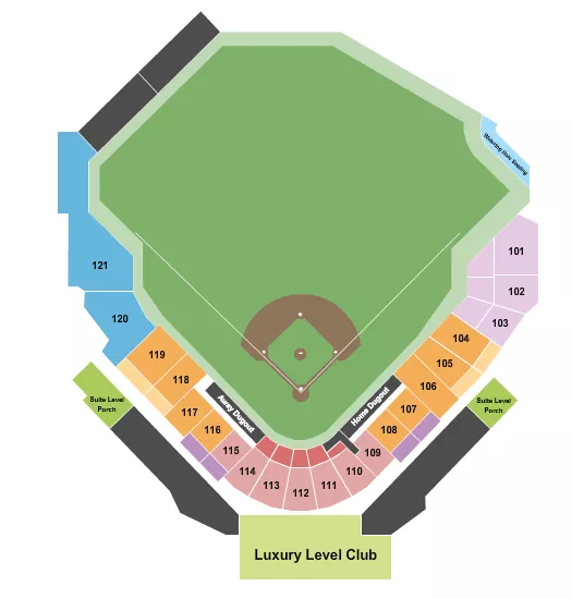 Baseball Seating Map