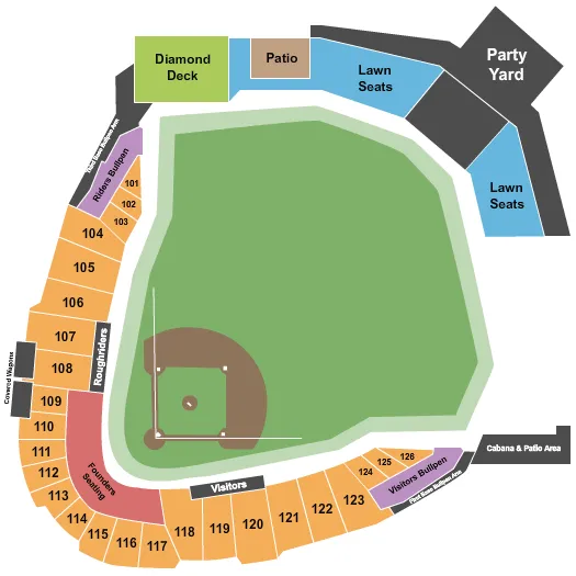 seating chart for Riders Field - Baseball - eventticketscenter.com