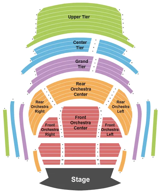 seating chart for Dr. Phillips Center - Steinmetz Hall - Endstage Rows 2 - eventticketscenter.com