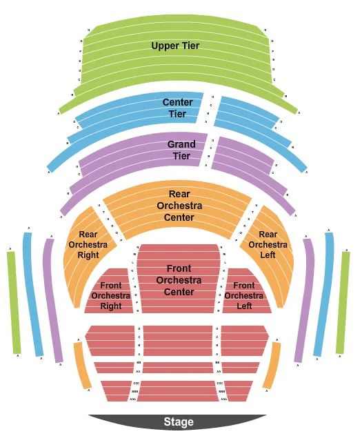 seating chart for Dr. Phillips Center - Steinmetz Hall - Endstage Rows - eventticketscenter.com