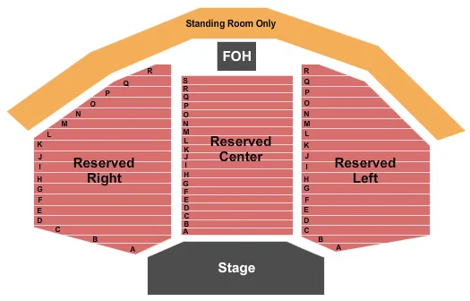 seating chart for DreamMakers Theatre at Kewadin Casino - Endstage - eventticketscenter.com