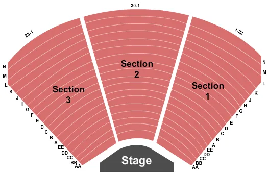 seating chart for Drury Lane Theatre Oakbrook Terrace - Endstage - eventticketscenter.com