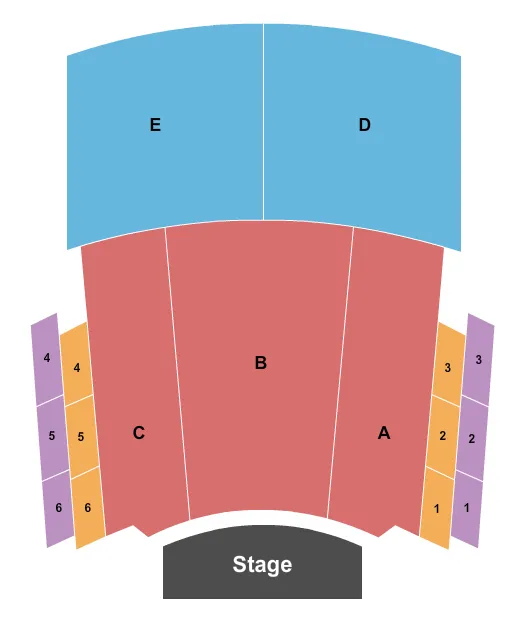 seating chart for Fletcher Opera Theater At Martin Marietta Center for the Performing Arts - Endstage 2 - eventticketscenter.com