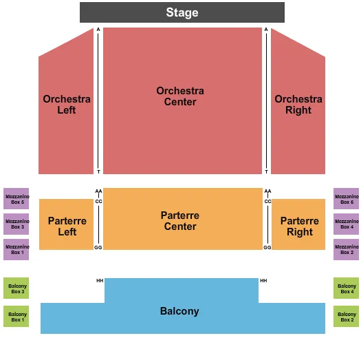 seating chart for Dunham Theater At Houston Baptist University - End Stage - eventticketscenter.com