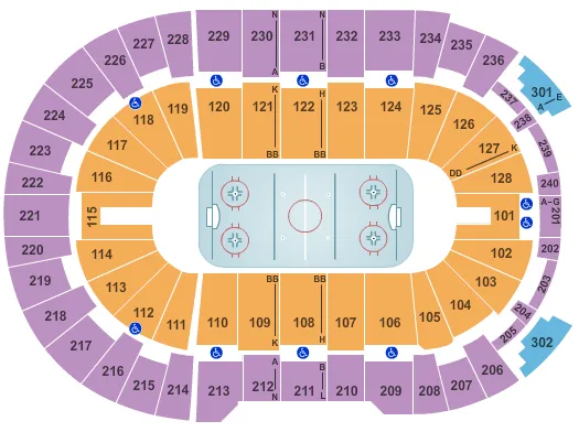 seating chart for Amica Mutual Pavilion - Hockey - eventticketscenter.com