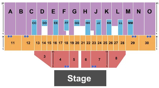 seating chart for Duquoin State Fair - Endstage 3 - eventticketscenter.com