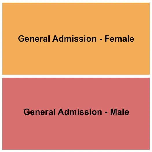 Male GA/Female GA Seating Map