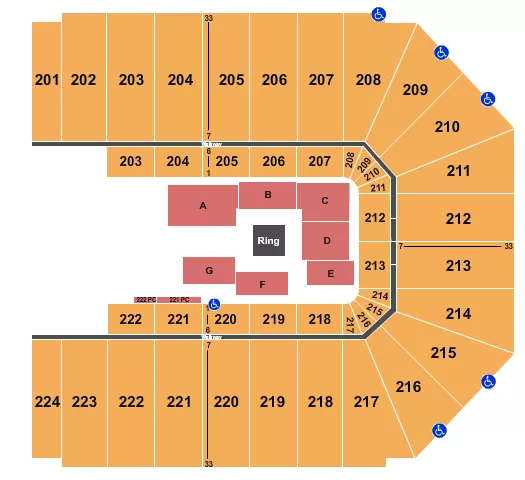 seating chart for EJ Nutter Center - AEW - eventticketscenter.com