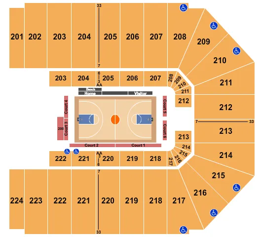 seating chart for EJ Nutter Center - Harlem Globetrotters - eventticketscenter.com