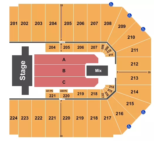 seating chart for EJ Nutter Center - TSO - eventticketscenter.com