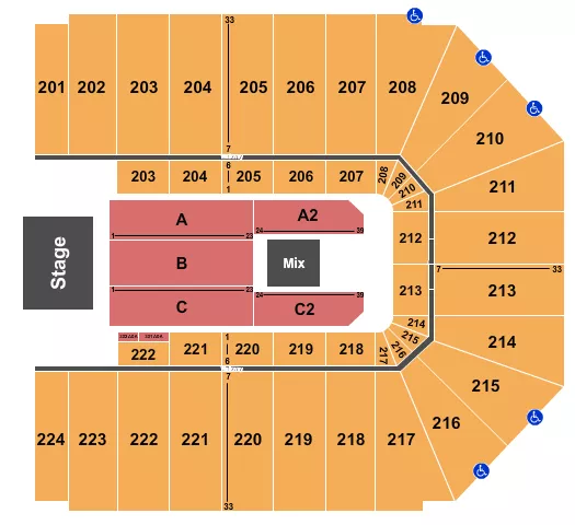 seating chart for EJ Nutter Center - Third Day - eventticketscenter.com