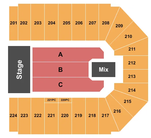 seating chart for EJ Nutter Center - Trans Siberian Orchestra - eventticketscenter.com