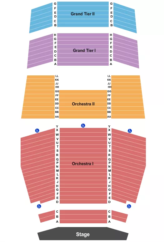 seating chart for EKU Center For The Arts - Endstage 2 - eventticketscenter.com
