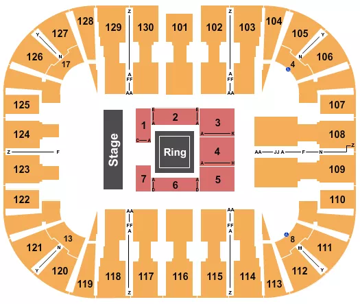 seating chart for EagleBank Arena - AEW - eventticketscenter.com