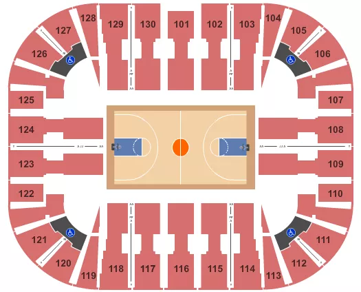 seating chart for EagleBank Arena - Basketball 1 - eventticketscenter.com