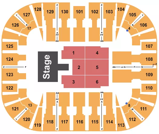 seating chart for EagleBank Arena - Christian Nodal - eventticketscenter.com