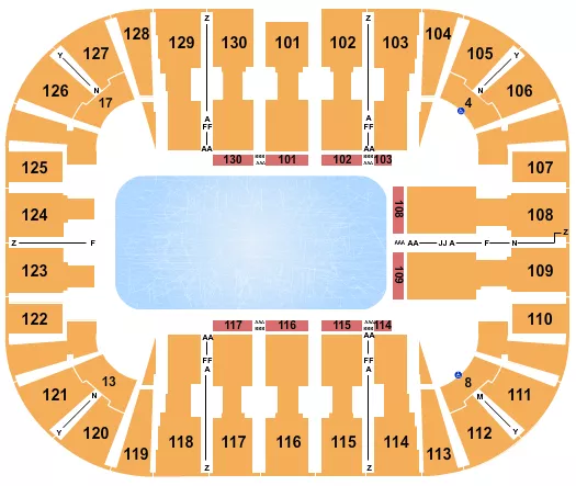 seating chart for EagleBank Arena - Disney on Ice - eventticketscenter.com