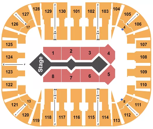 seating chart for EagleBank Arena - For King And Country - eventticketscenter.com