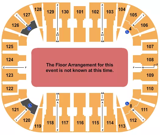 seating chart for EagleBank Arena - Generic Floor - eventticketscenter.com