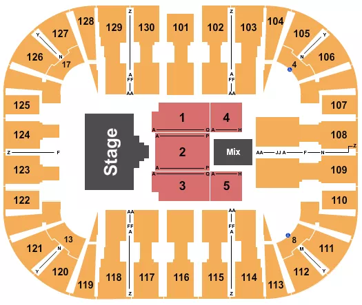 seating chart for EagleBank Arena - Grupo Frontera - eventticketscenter.com
