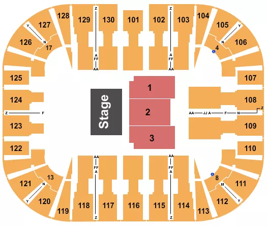 seating chart for EagleBank Arena - Half House 4 - eventticketscenter.com
