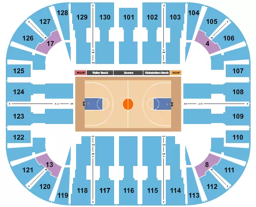 seating chart for EagleBank Arena - Harlem Globetrotters - eventticketscenter.com