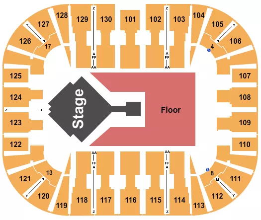 seating chart for EagleBank Arena - Keshi - eventticketscenter.com