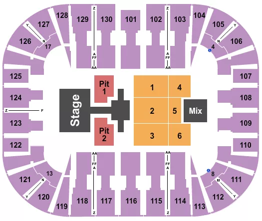 seating chart for EagleBank Arena - Phil Wickham - eventticketscenter.com