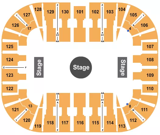 seating chart for EagleBank Arena - Ringling Bros Circus - eventticketscenter.com