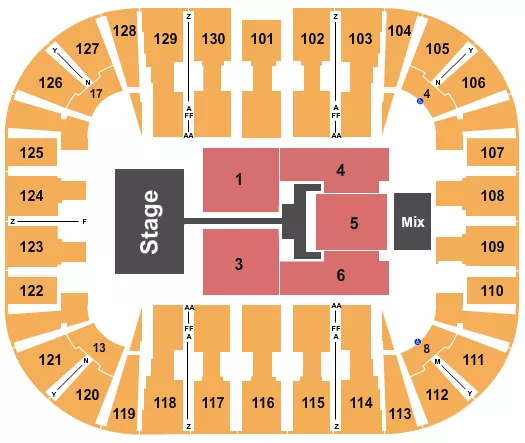 seating chart for EagleBank Arena - TobyMac - eventticketscenter.com