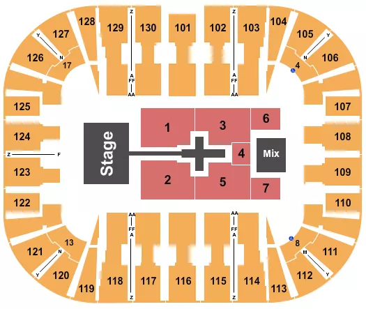 seating chart for EagleBank Arena - TobyMac - eventticketscenter.com