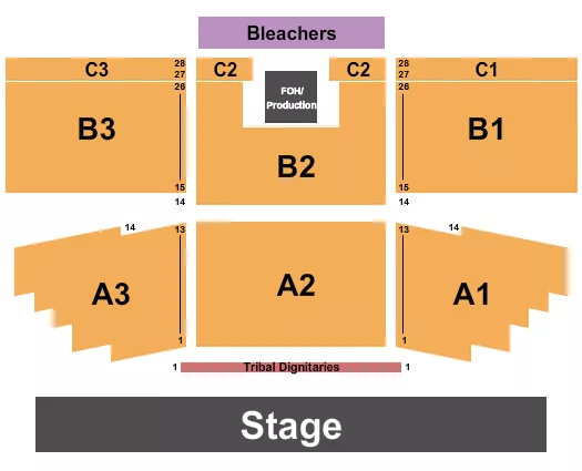 seating chart for Eagle Mountain Casino - Endstage RSV - eventticketscenter.com