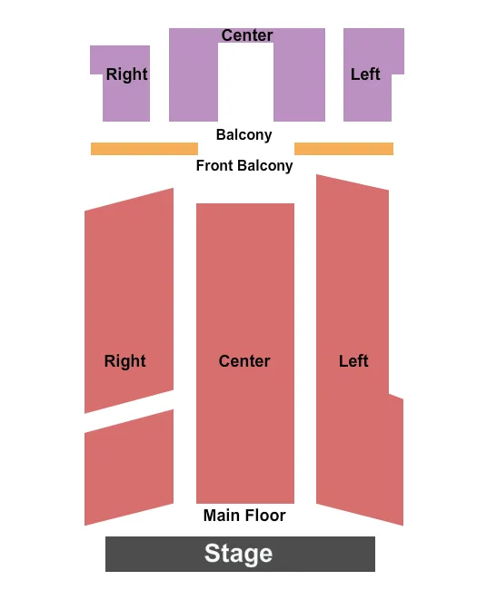 seating chart for Earl Smith Strand Theatre - End Stage - eventticketscenter.com