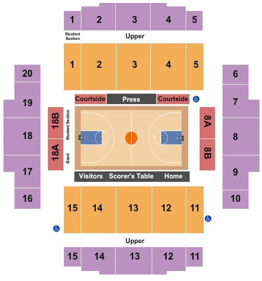 Basketball Seating Map