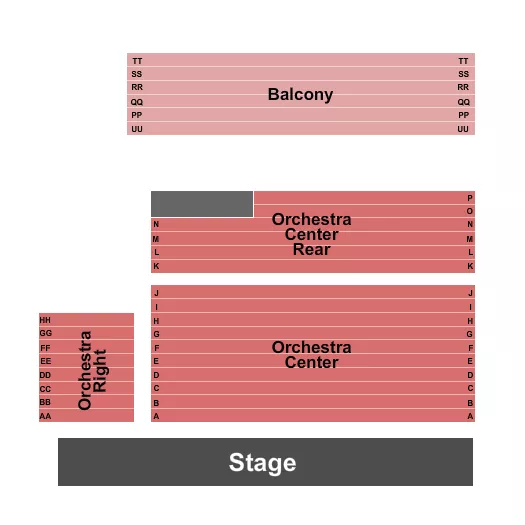 seating chart for Earlville Opera House - Endstage - eventticketscenter.com
