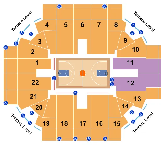 seating chart for Robins Center - Basketball - eventticketscenter.com