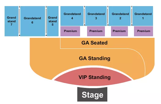 seating chart for Eastern Idaho State Fair - VIP/GA Standing & Seated - eventticketscenter.com