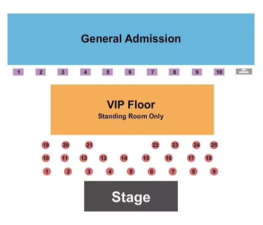 seating chart for Eastern Sierra Tri-County Fairgrounds - GA/VIP Floor/Tables 3 - eventticketscenter.com