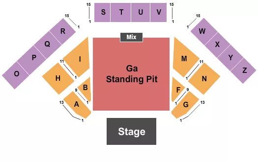 seating chart for Eastern States Exposition - The Big E Xfinity Arena - Endstage Big Pit - eventticketscenter.com