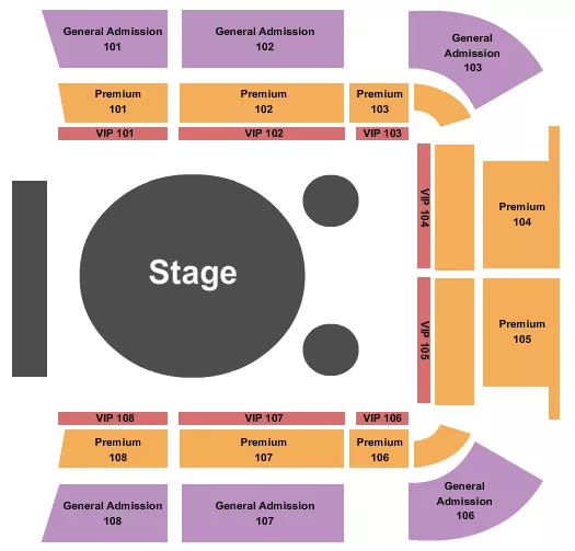 seating chart for Eastland Mall - Circus - eventticketscenter.com