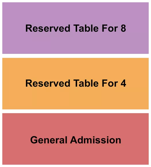 seating chart for East of Omaha - GA & RSV Tables - eventticketscenter.com