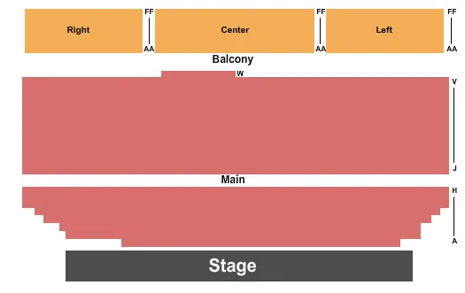 seating chart for Eccles Center For The Performing Arts - Endstage 2 - eventticketscenter.com