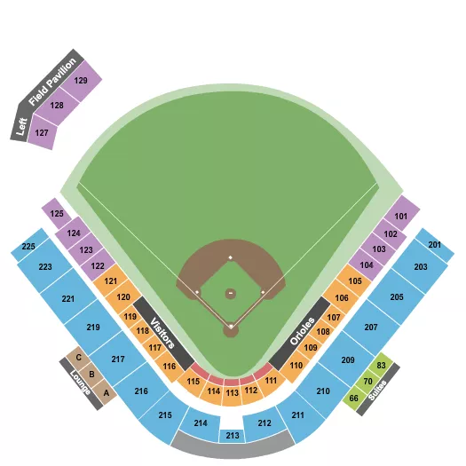 Spring Training Seating Map