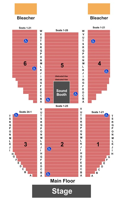 seating chart for The Edge Pavilion at Edgewater Casino - End Stage - eventticketscenter.com