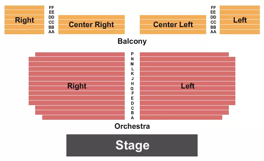 seating chart for Edmond Town Hall - Endstage LRC - eventticketscenter.com