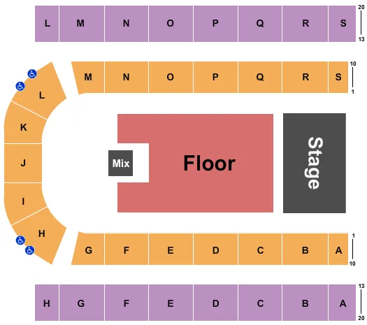 seating chart for Edmonton EXPO - Endstage Floor 3 - eventticketscenter.com