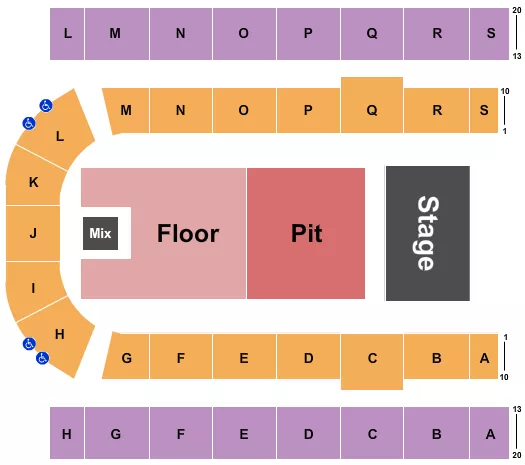 seating chart for Edmonton EXPO - Endstage Pit/Floor - eventticketscenter.com