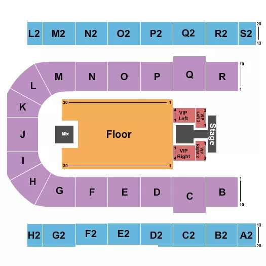 seating chart for Edmonton EXPO - Endstage Floor w/VIPs - eventticketscenter.com