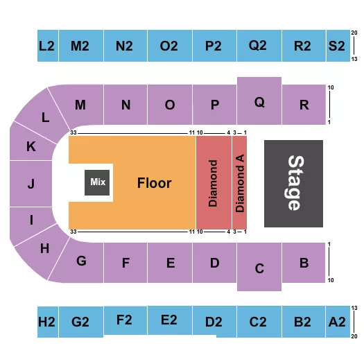 seating chart for Edmonton EXPO - Endstage with Diamonds - eventticketscenter.com